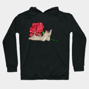 rose in the skull Hoodie